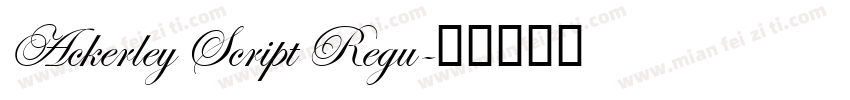 Ackerley Script Regu字体转换